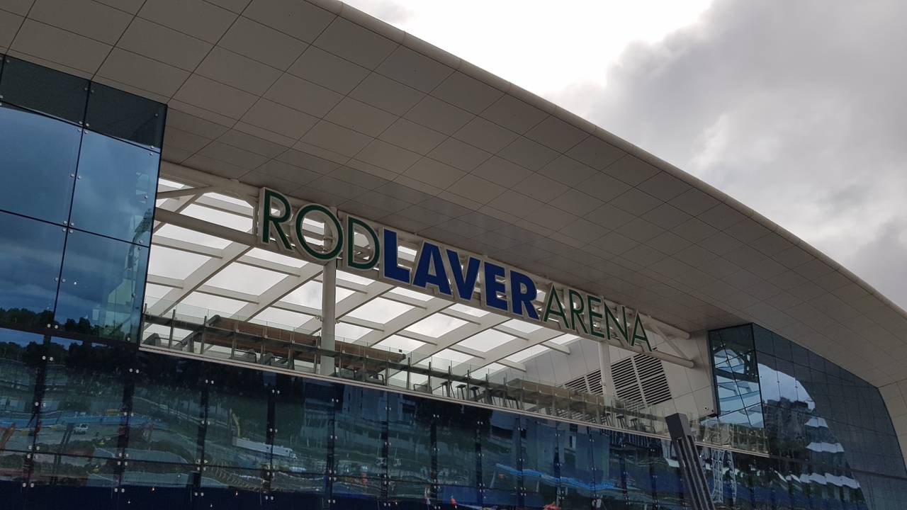 Volle tribunes in januari in de Rod Laver Arena in Melbourne bij de Australian Open (foto: Sandra Kagie).