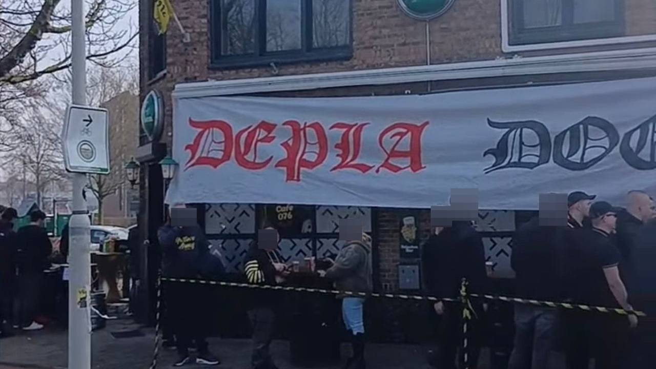 Paul Depla werd zondag met de dood bedreigd via een spandoek (foto: privé).