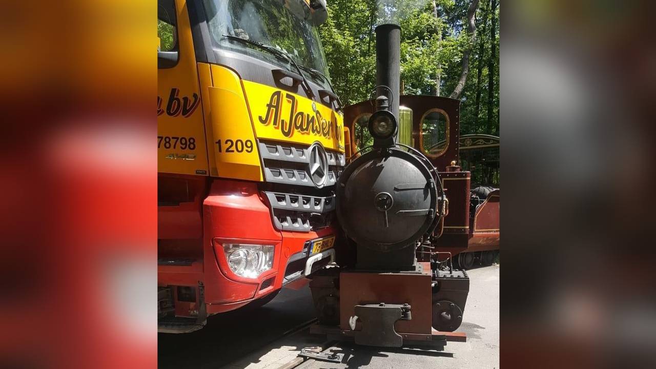 Het ongeluk met de stoomtrein (foto: bezoeker).