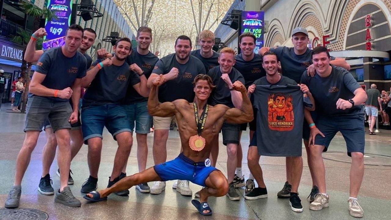 Luco toont zijn spierballen in Las Vegas (privéfoto).