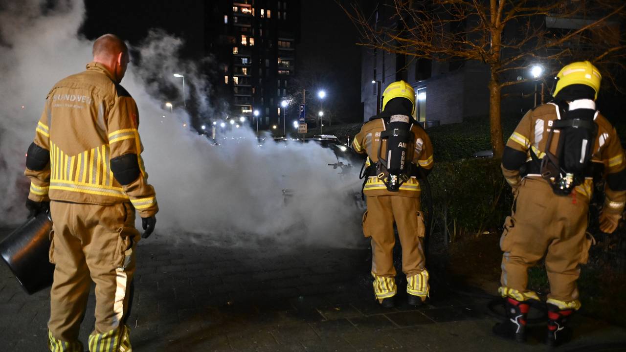 De brandweer liet ze gecontroleerd uitbranden (foto: Perry Roovers/SQ Vision).
