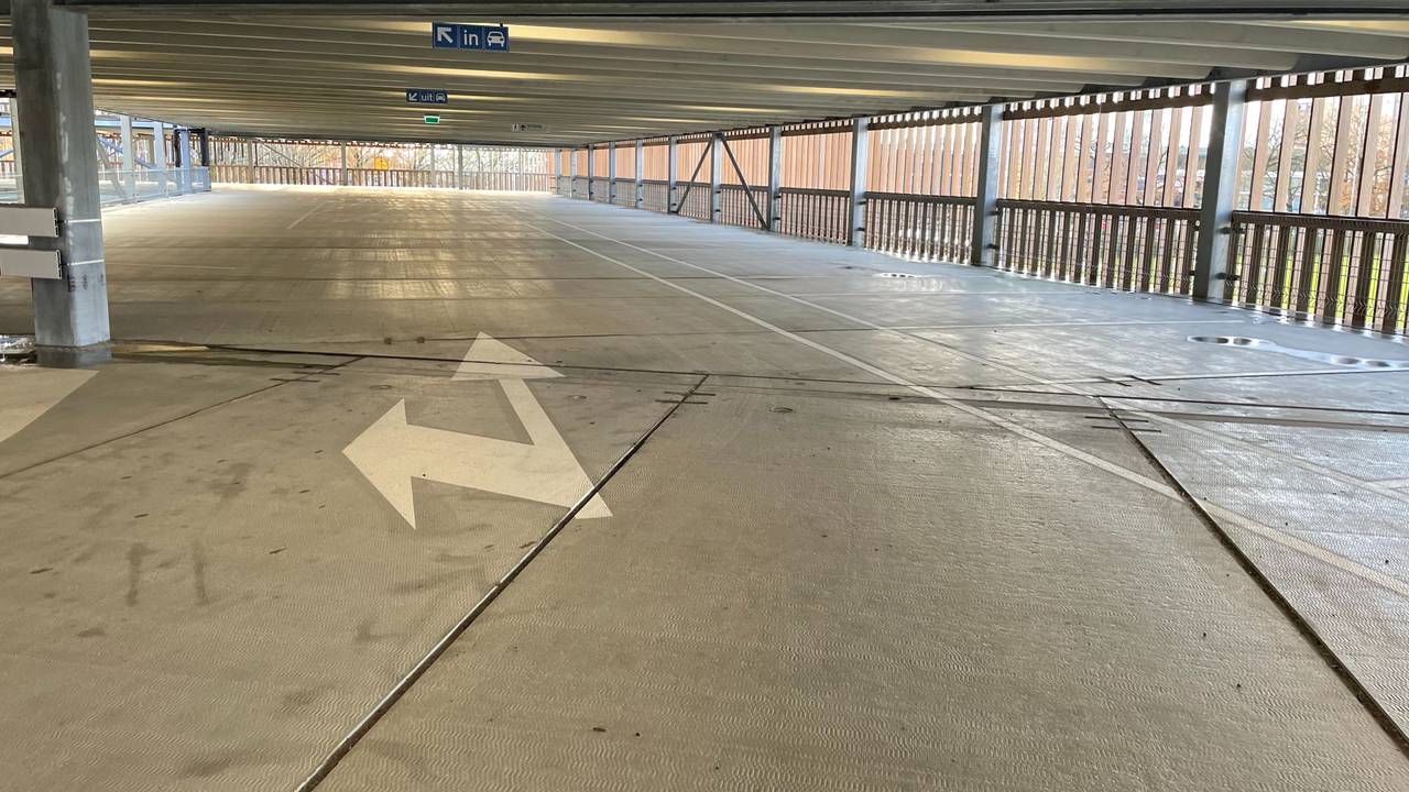 Zo'n vier procent van de garage is gemiddeld bezet (foto: Rogier van Son)