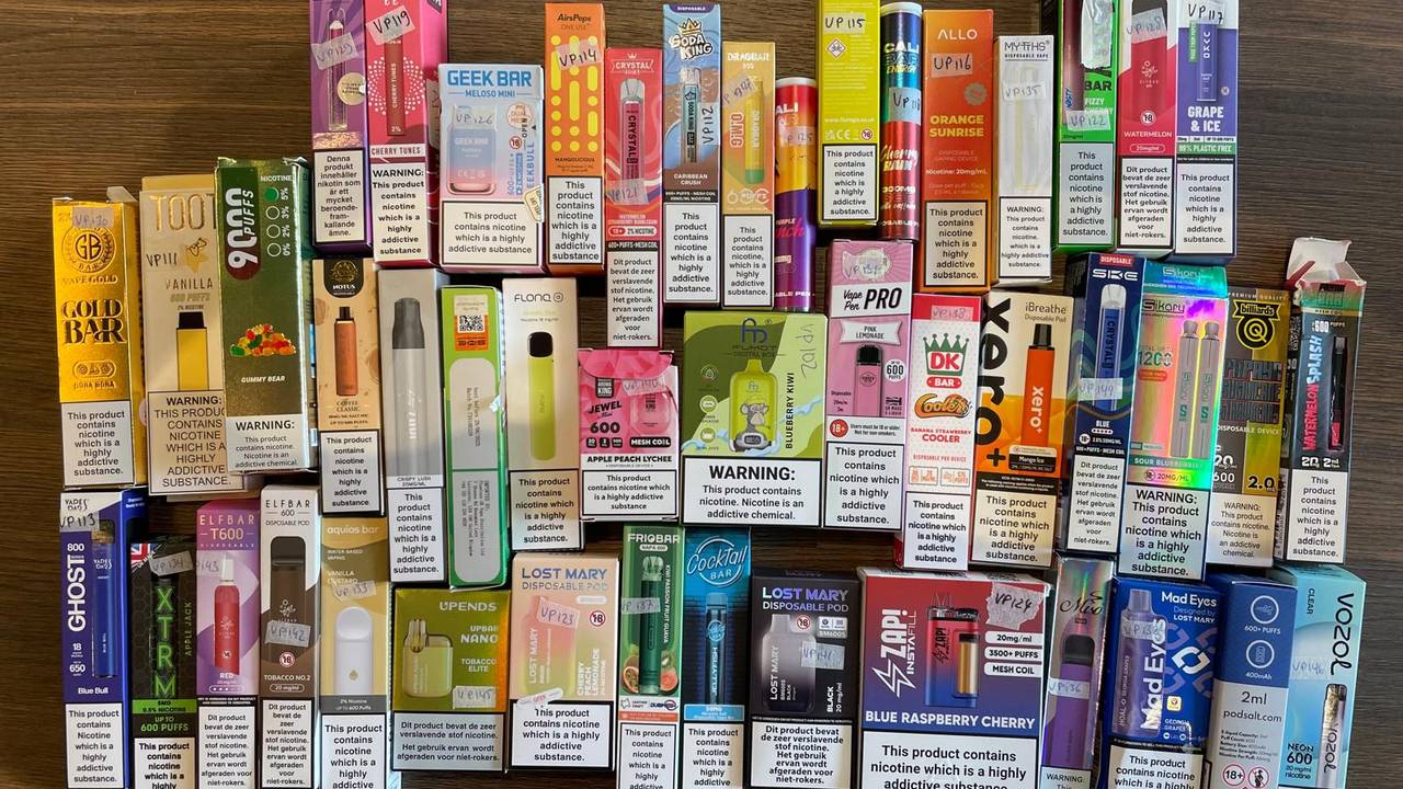 Verschillende vapes (archieffoto). 