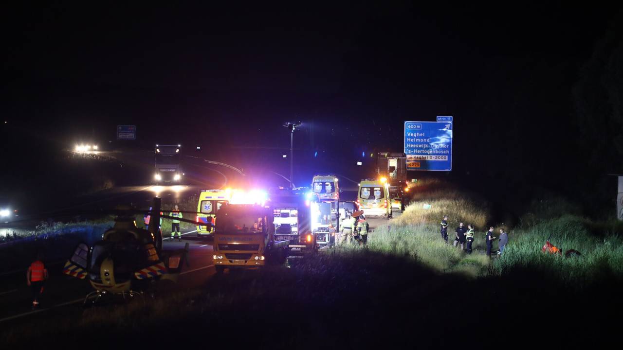 Politie, brandweer, ambulances en traumahelikopters werden ingeschakeld (foto: Sander van Gils/SQ Vision).