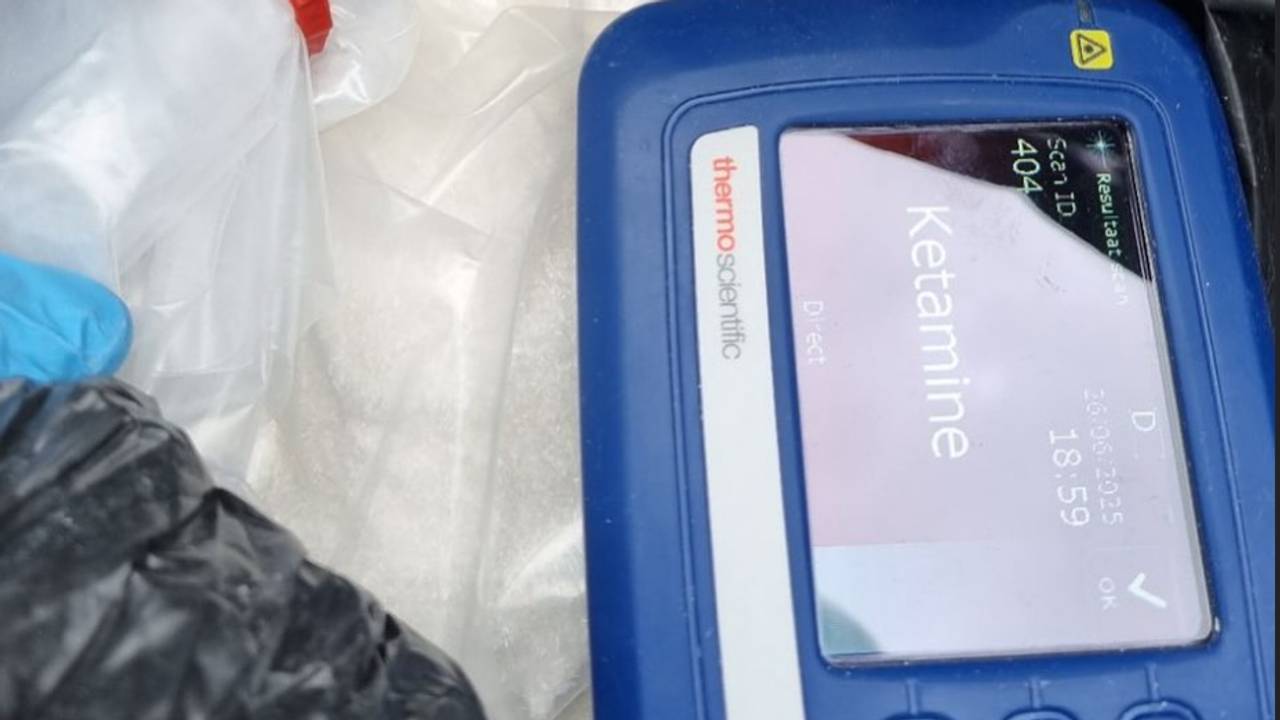 Er werd 50 kilo ketamine gevonden (foto: Politie).