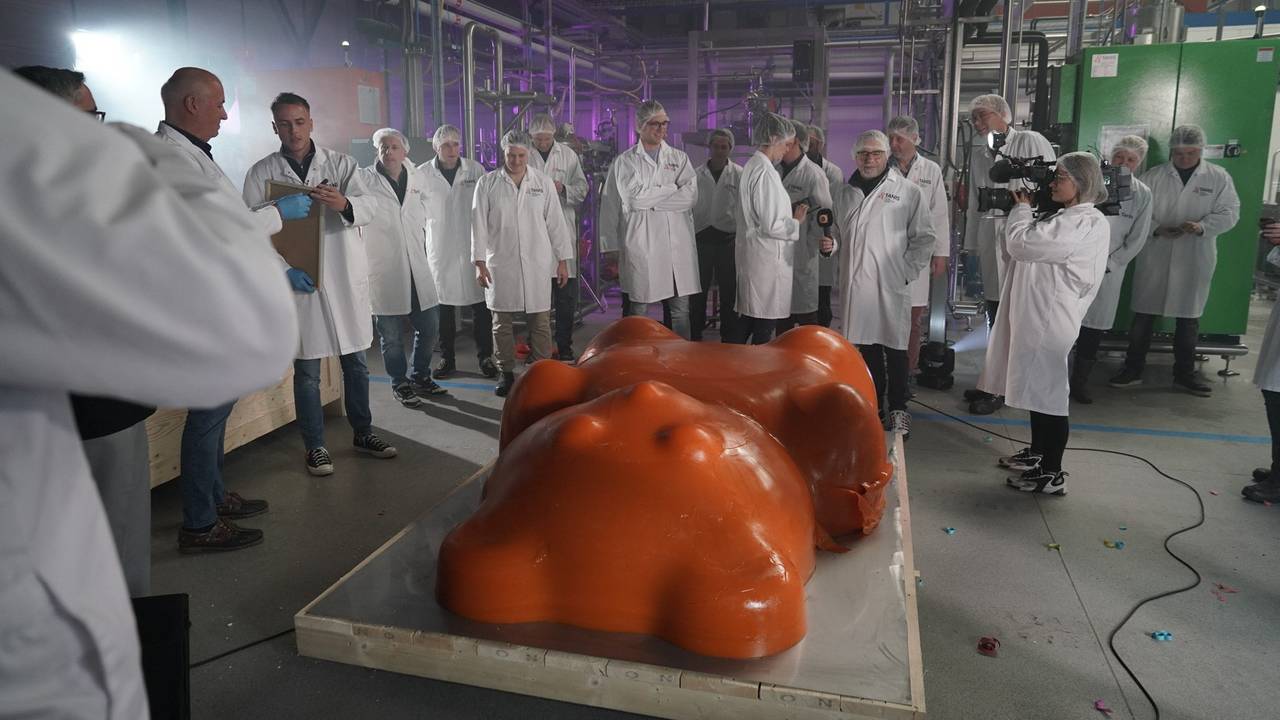 It’s the world’s largest gummy bear and you can eat it