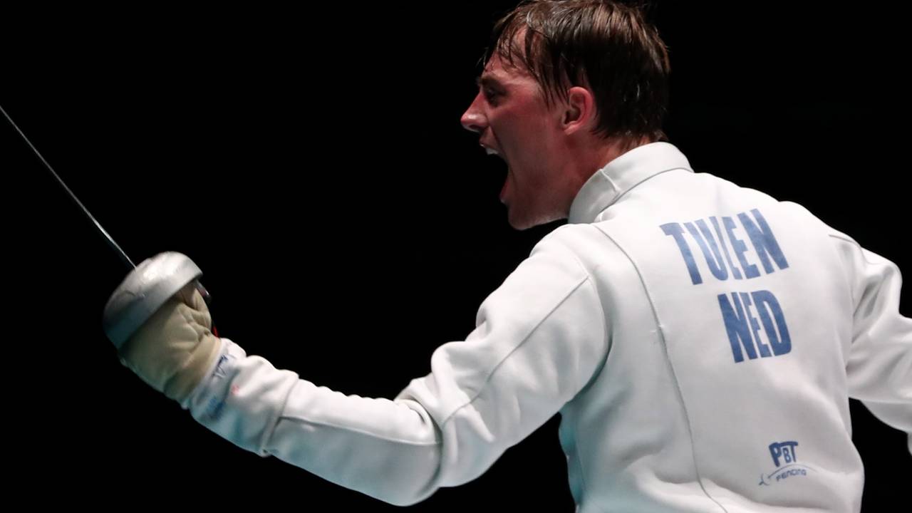 Tristan Tulen hier tijdens het EK in 2022 (foto: EPA/Erdem Sahin, via ANP).