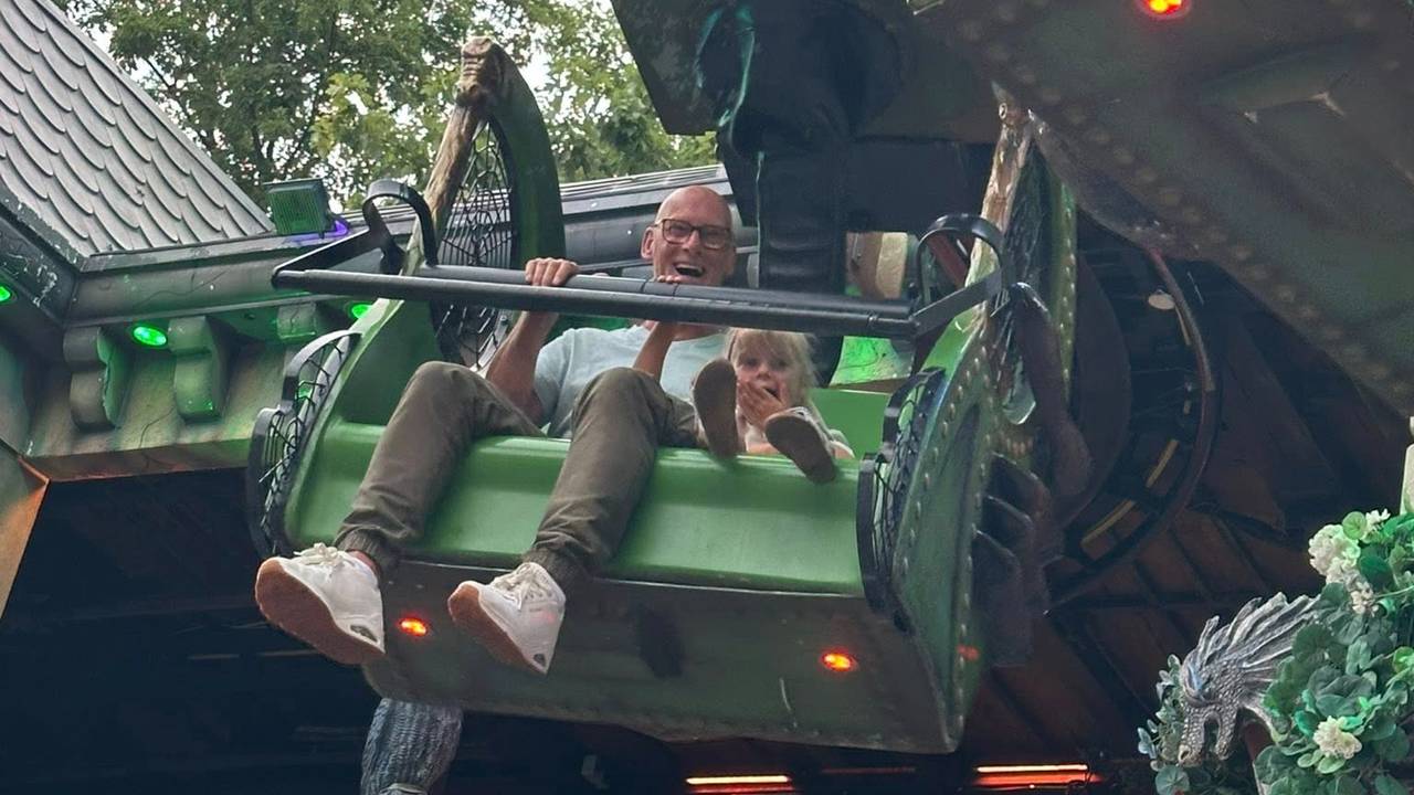 Schrikken in het spookhuis (foto: Facebook Shirley van de Koppel).