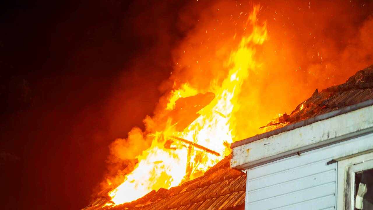 Woningbrand in Oss (foto Gabor Heeres/SQ Vision).