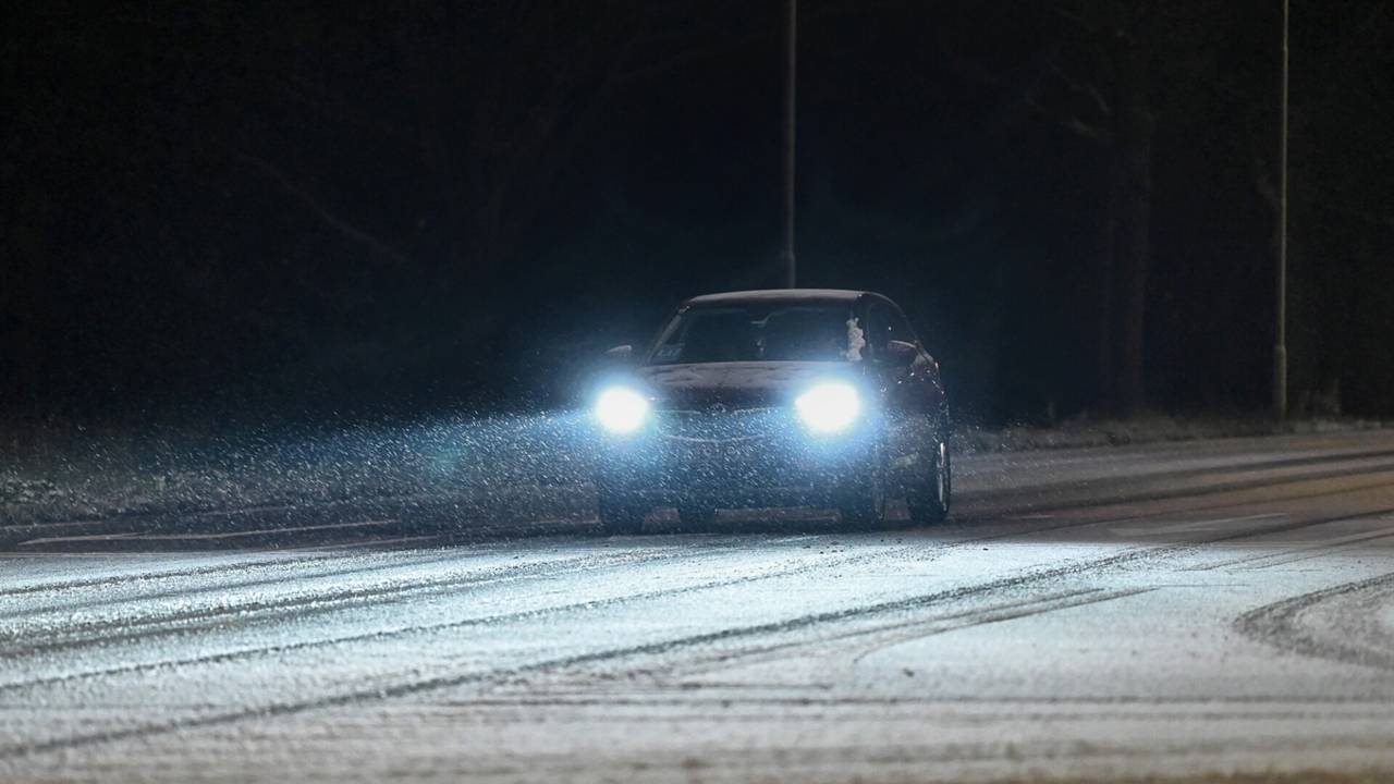 Oppassen op de weg vanochtend (foto: Toby de Kort).