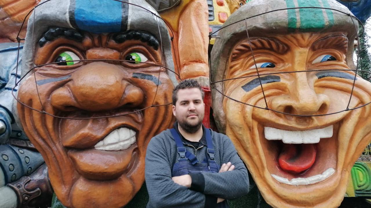 Jordy de Dooij voor de winnende wagen van 2020.