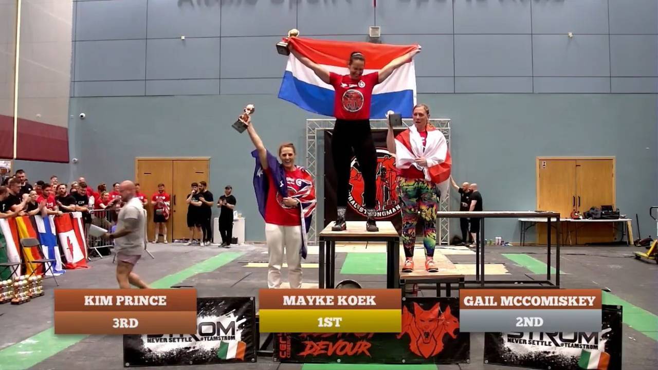 Mayke van Wouwen-Koek is wereldkampioen strongman (foto: Mayke van Wouwen-Koek).