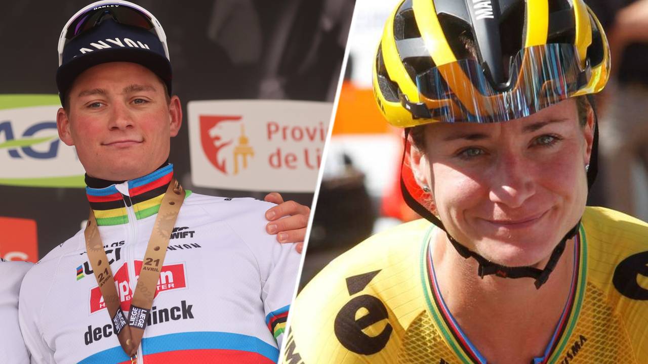 Mathieu van der Poel en Marianne Vos (foto's: Omroep Brabant).