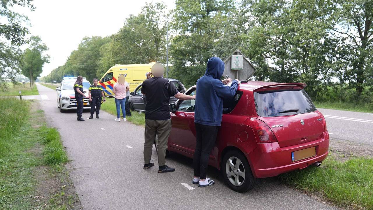 Botsing in Budel (foto: SQ Vision).