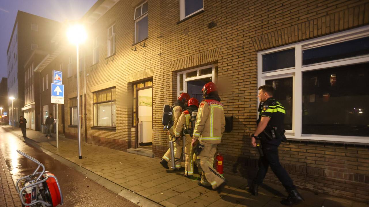 Brand in meterkast (foto: Arno van der Linden/SQ Vision).