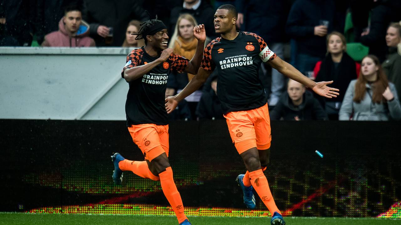 Denzel Dumfries scoorde ook zondag weer (foto: HollandseHoogte).
