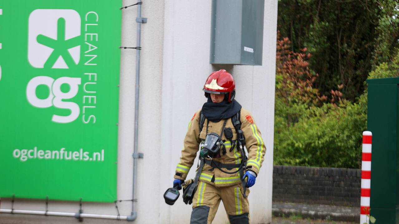 Gaslek bij tankstation (foto: Arno van der Linden/SQ Vision).