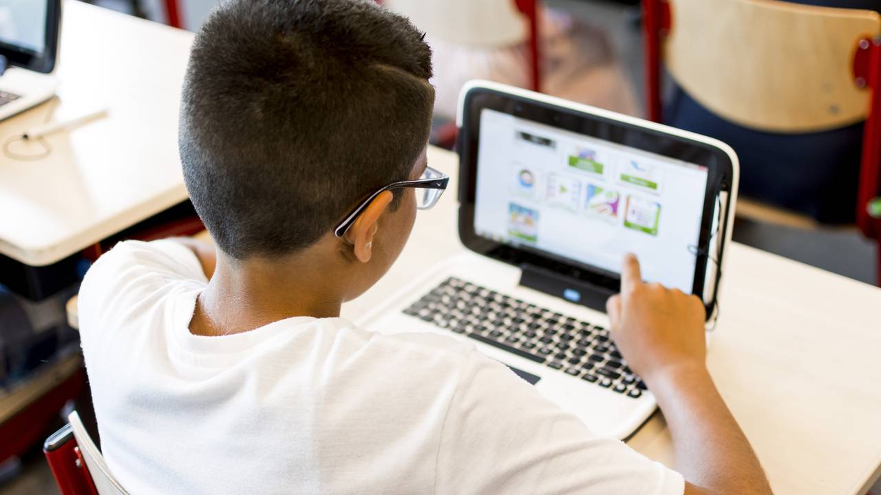 Niet de leerling en de laptop uit het verhaal (foto: ANP).