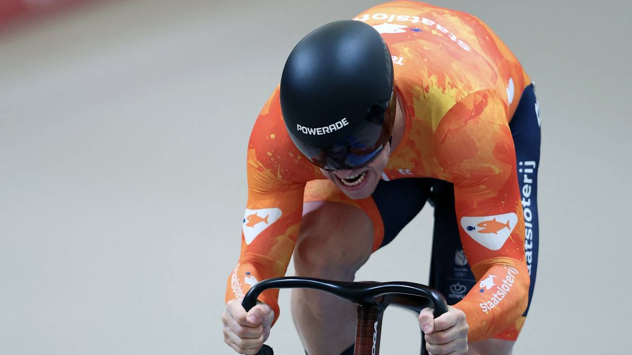 Harrie Lavreysen op het WK in Chili (bron: ANP).