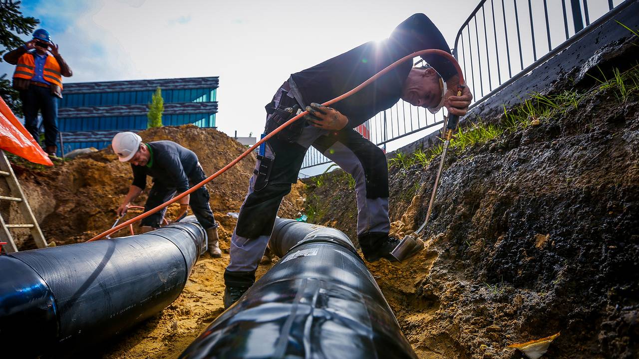 Aanleg van een warmtenet (Bron: Enexis)
