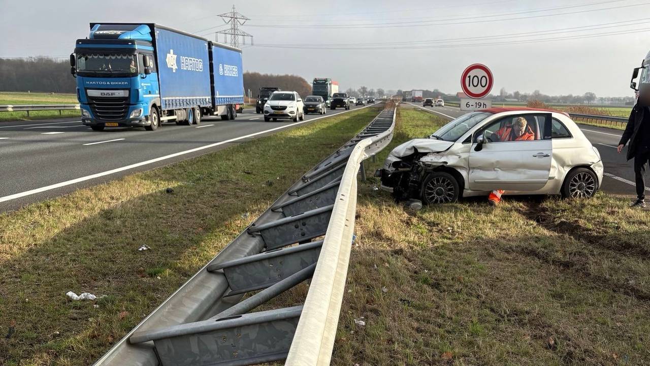 Het ongeluk gebeurde op de A59 bij de Wouwse Plantage (foto: Rijkswaterstaat).