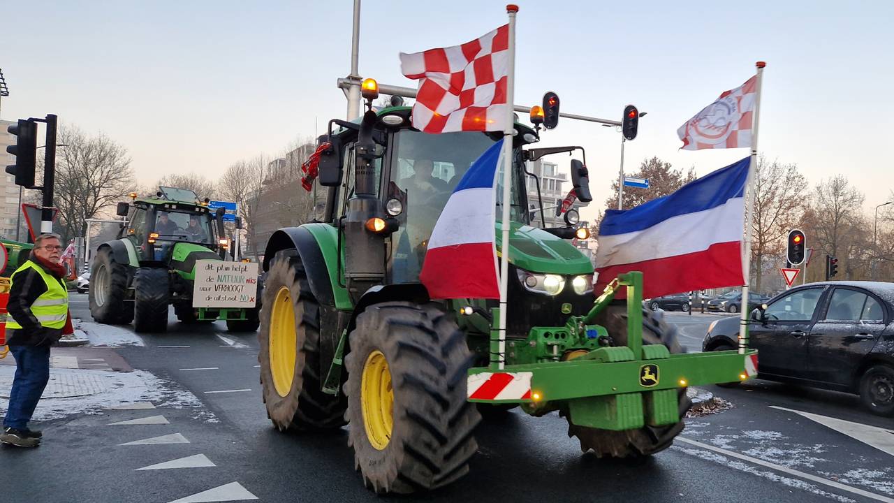 Boeren tijdens een eerder protest (foto: Noël van Hooft).
