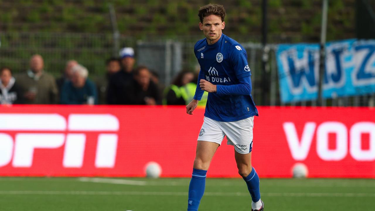 Teun van Grunsven tijdens de wedstrijd in Velsen (Foto: Orange Pictures).