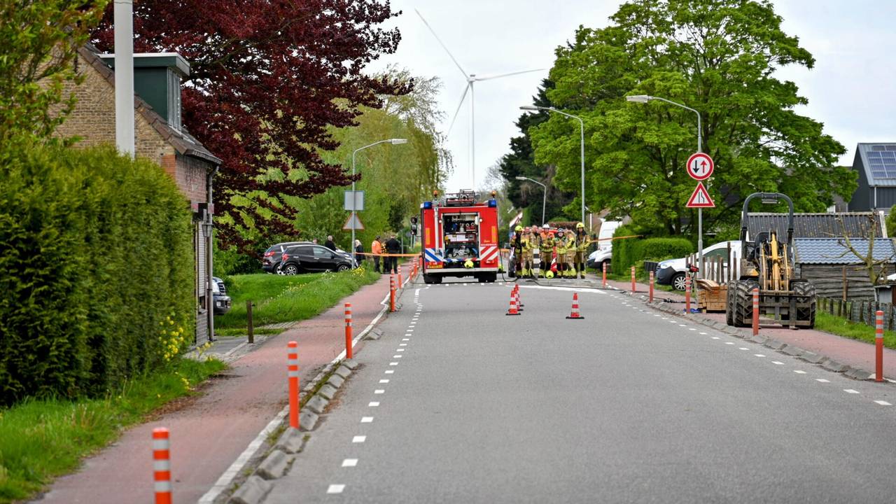 Vanwege het gaslek is de straat afgezet (foto: Tom van der Put/SQ Vision).