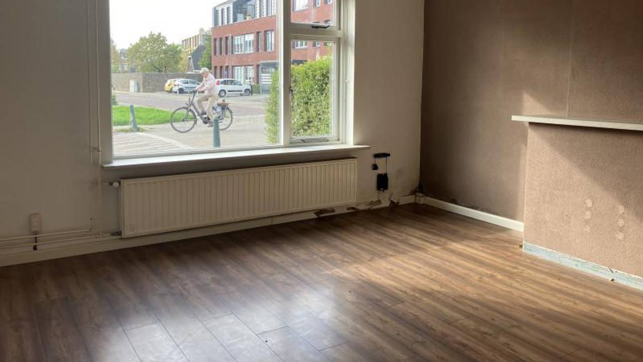 Een schimmelvlek boven de verrotte plint (foto: Gapph).