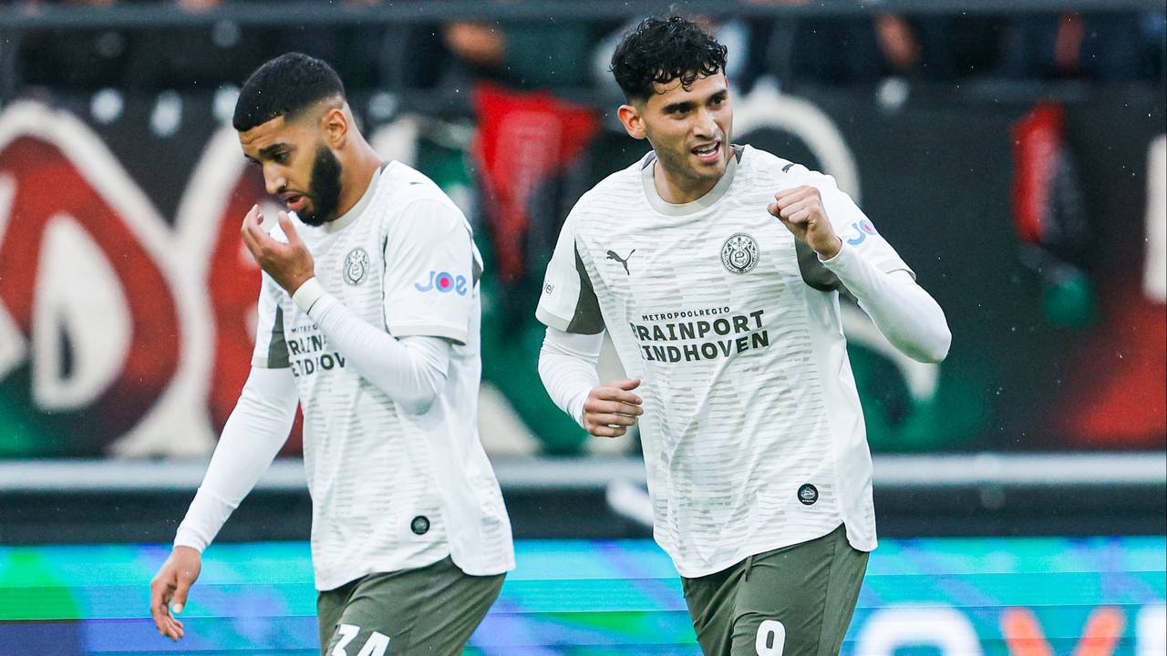 Ricardo Pepi opende de score bij PSV tegen NEC (foto: Broer van den Boom/Orange Pictures).