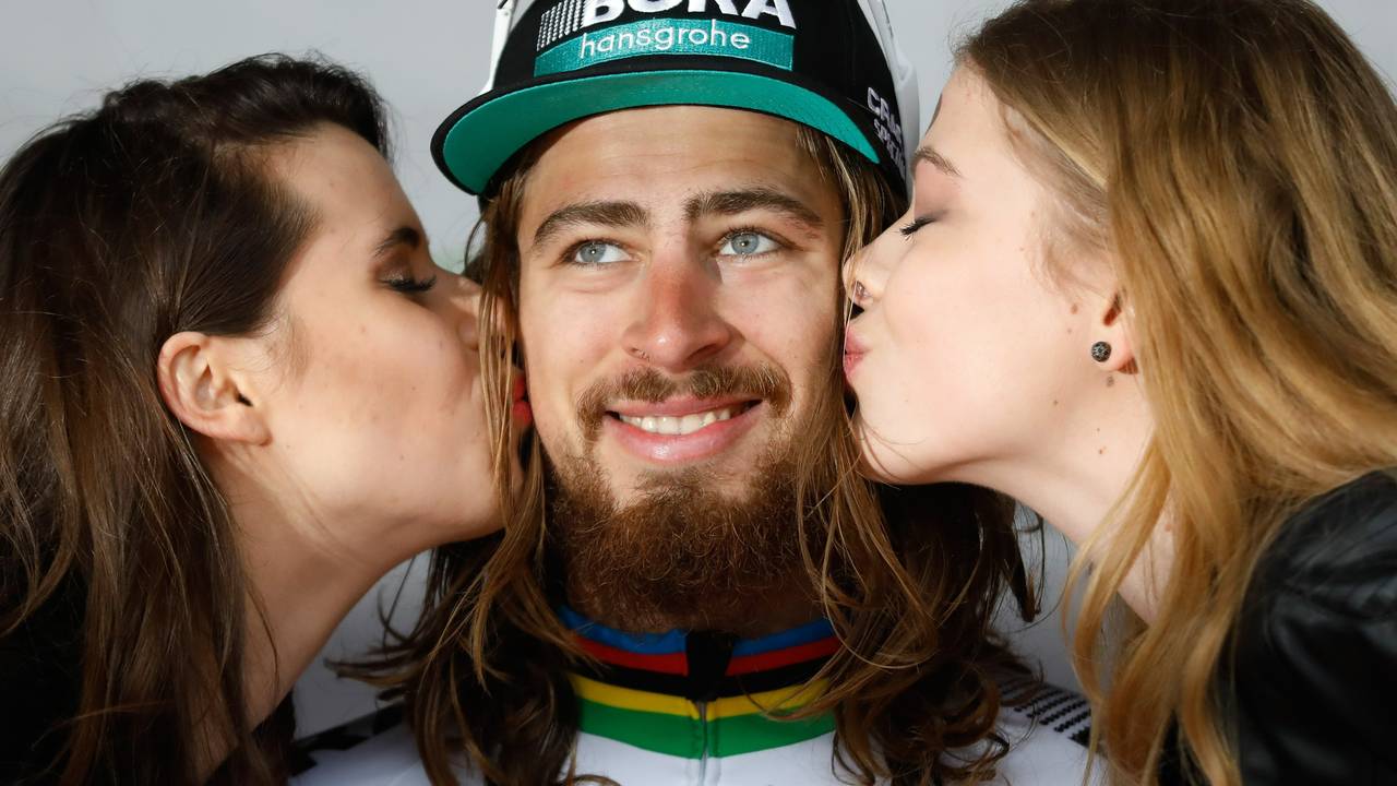 Peter Sagan werd in 2017 gefeliciteerd door twee rondemissen