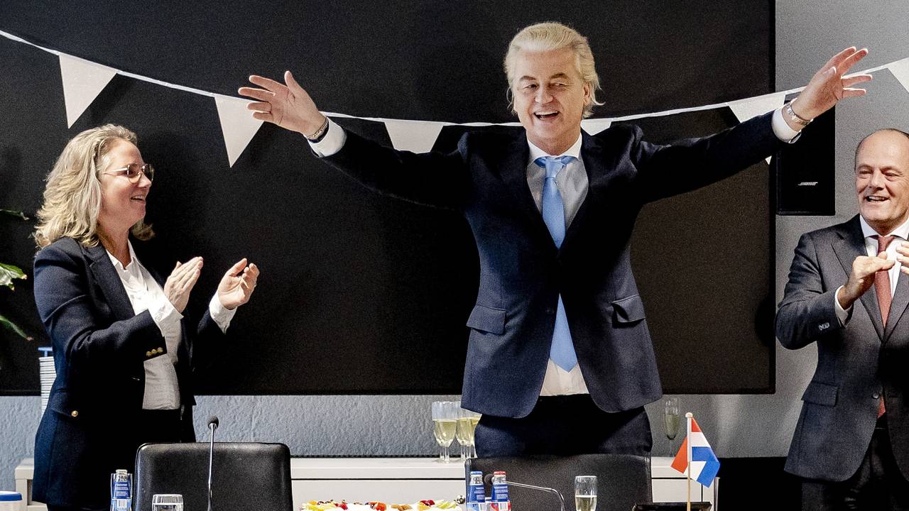 Geert Wilders van de PVV een dag na de Tweede Kamerverkiezingen (foto: ANP).