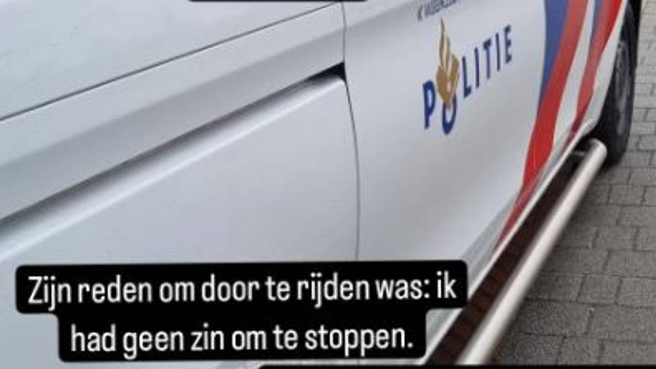 Agenten zochten de vluchtende scooterrijder thuis op (foto: Instagram wijkagenten Breda-Oost).