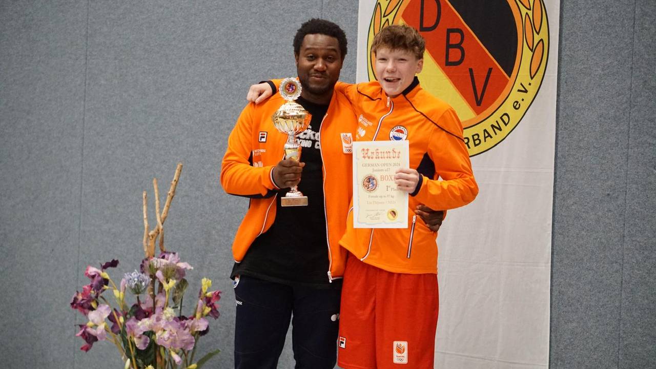 Trainer Harm Blijd en Liz Thijssen.