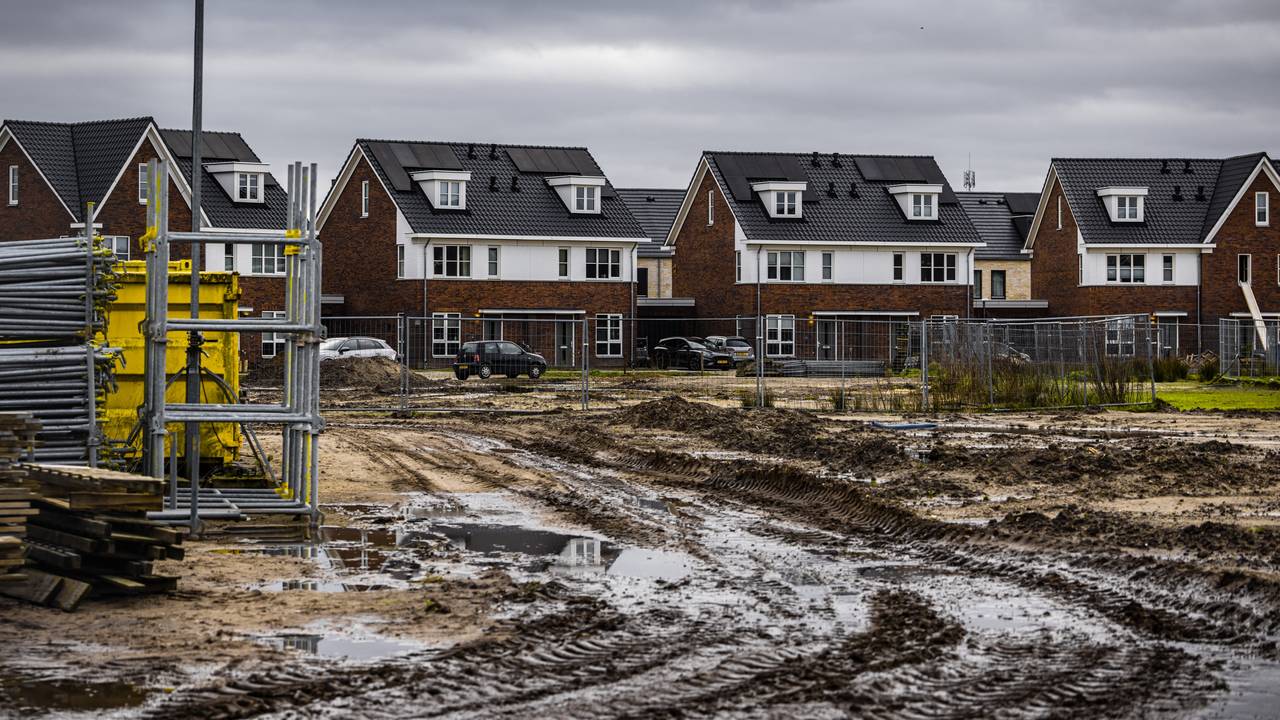 Een woonwijk in aanbouw in Someren (foto: ANP).