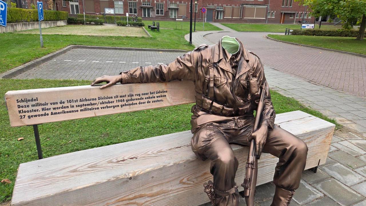 Dit keer is de soldaat onthoofd (foto: Omroep Brabant).
