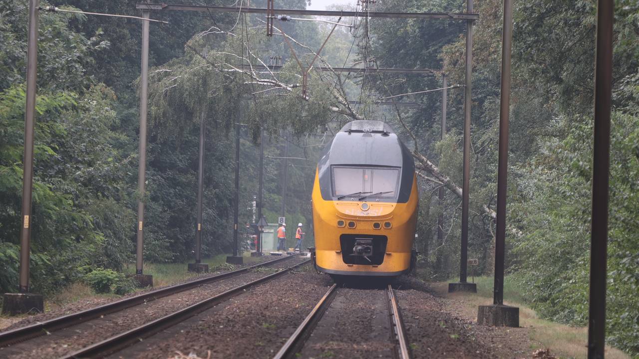 Boom op trein bij Vught (Foto: Bart Meesters/SQ Vision)
