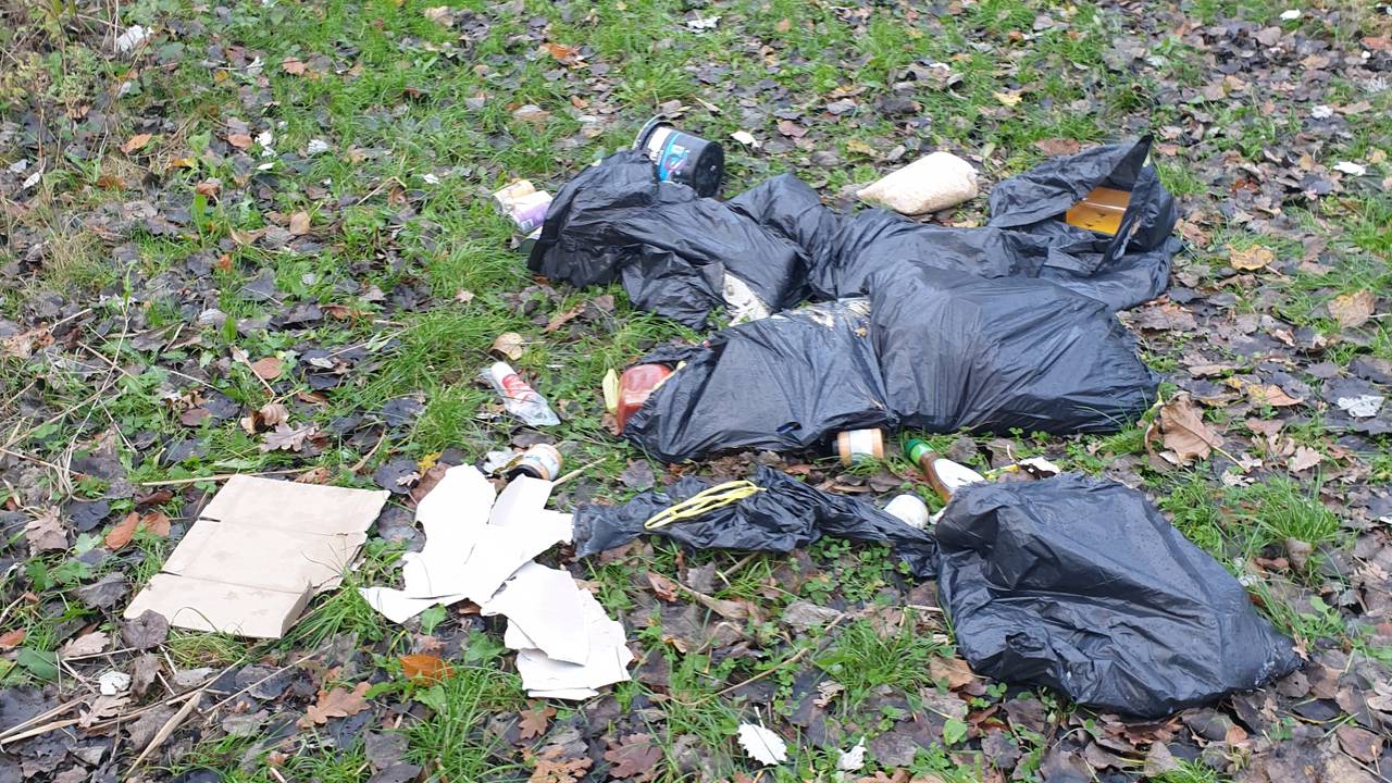 Een van de afvaldumpingen in Heeswijk-Dinther (foto: SSiB).