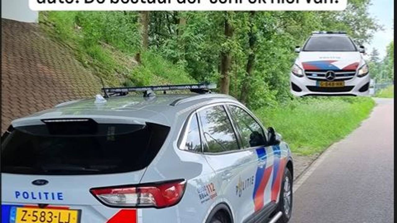 De politie in Helmond sprak de jongeren aan op het gooien van het muntje naar de auto (foto: Instagram politie Helmond)