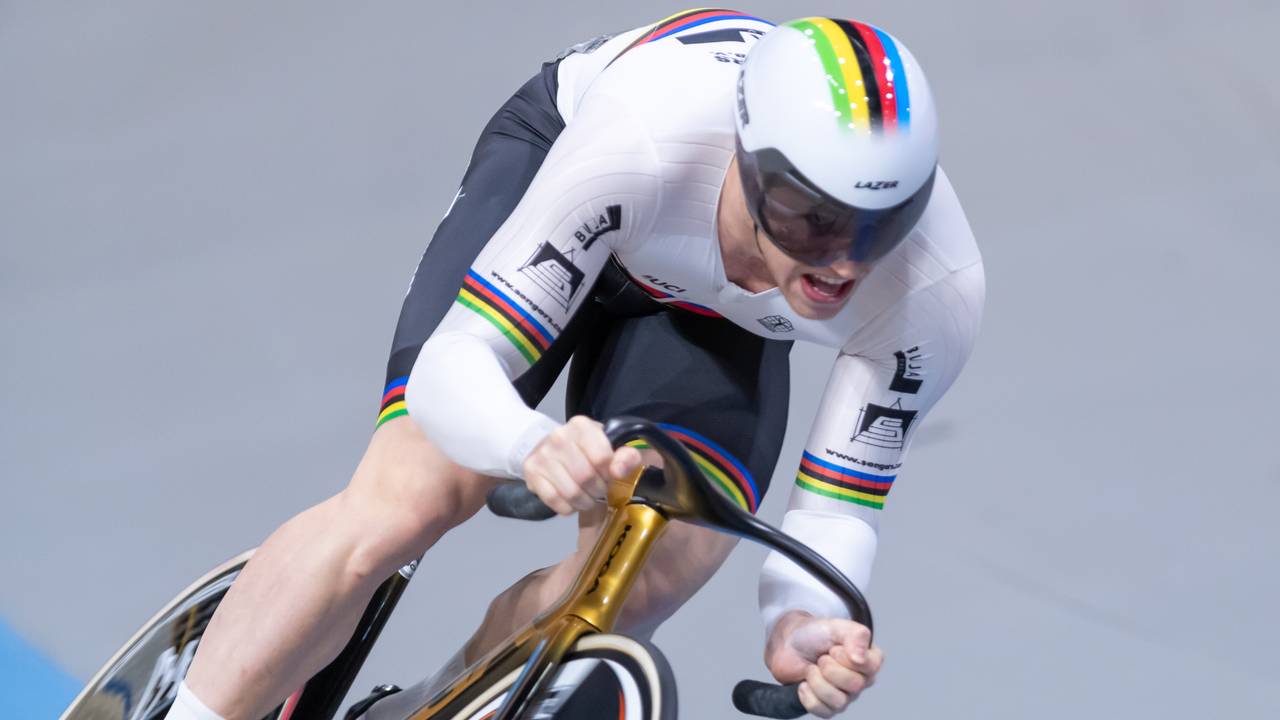 Harrie Lavreysen in actie (foto: Dick Soepenberg/Orange Pictures).