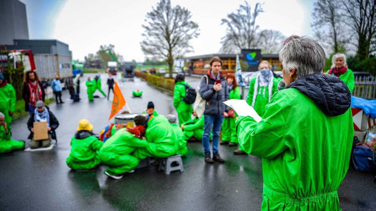 Demonstratie bij Voederbedrijf (foto: Lucas Lammers/Persbureau Heitink).