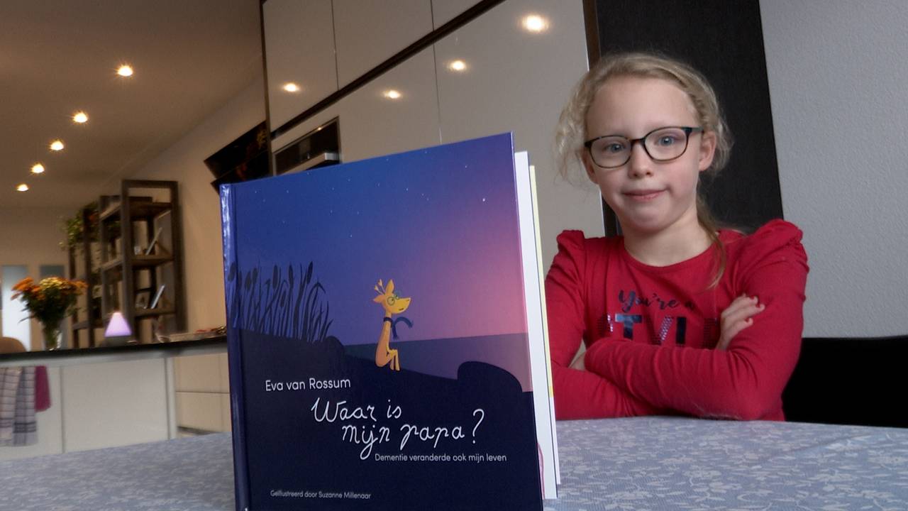 Eva (8) schreef een boek over haar vader met dementie