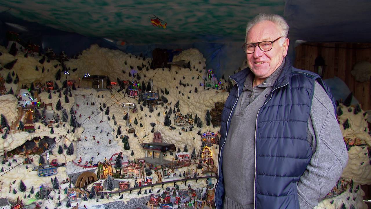 Jan bouwde een immens kerstdorp