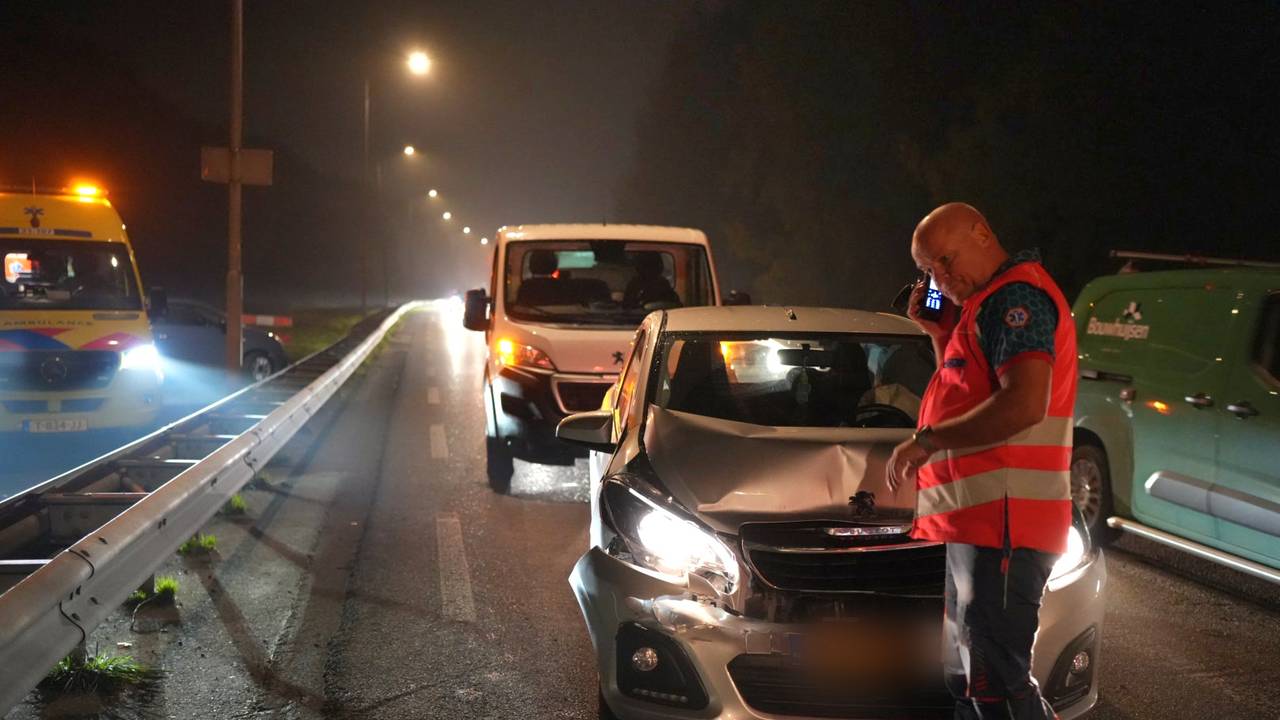 De kop-staartaanrijding gebeurde op de N267 (foto: Erik Haverhals/SQ Vision).