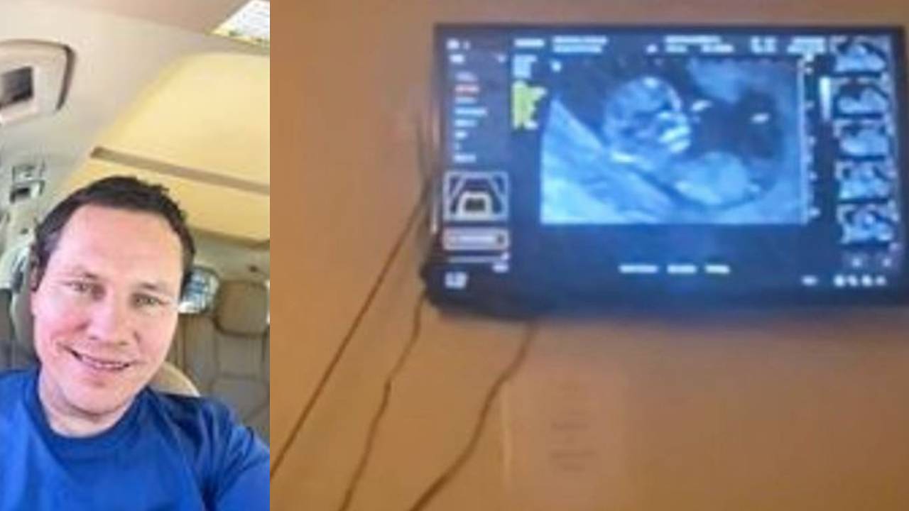 Tiesto zag de echo van zijn eerste kind via FaceTime. (Foto: Tiesto / Instagram)