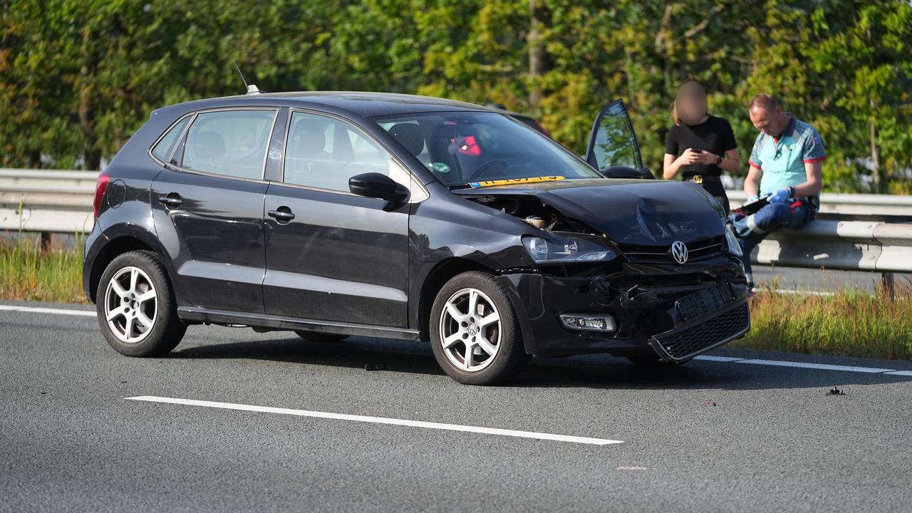 Gewonde bij kop-staartbotsing (Foto: SQ Vision)