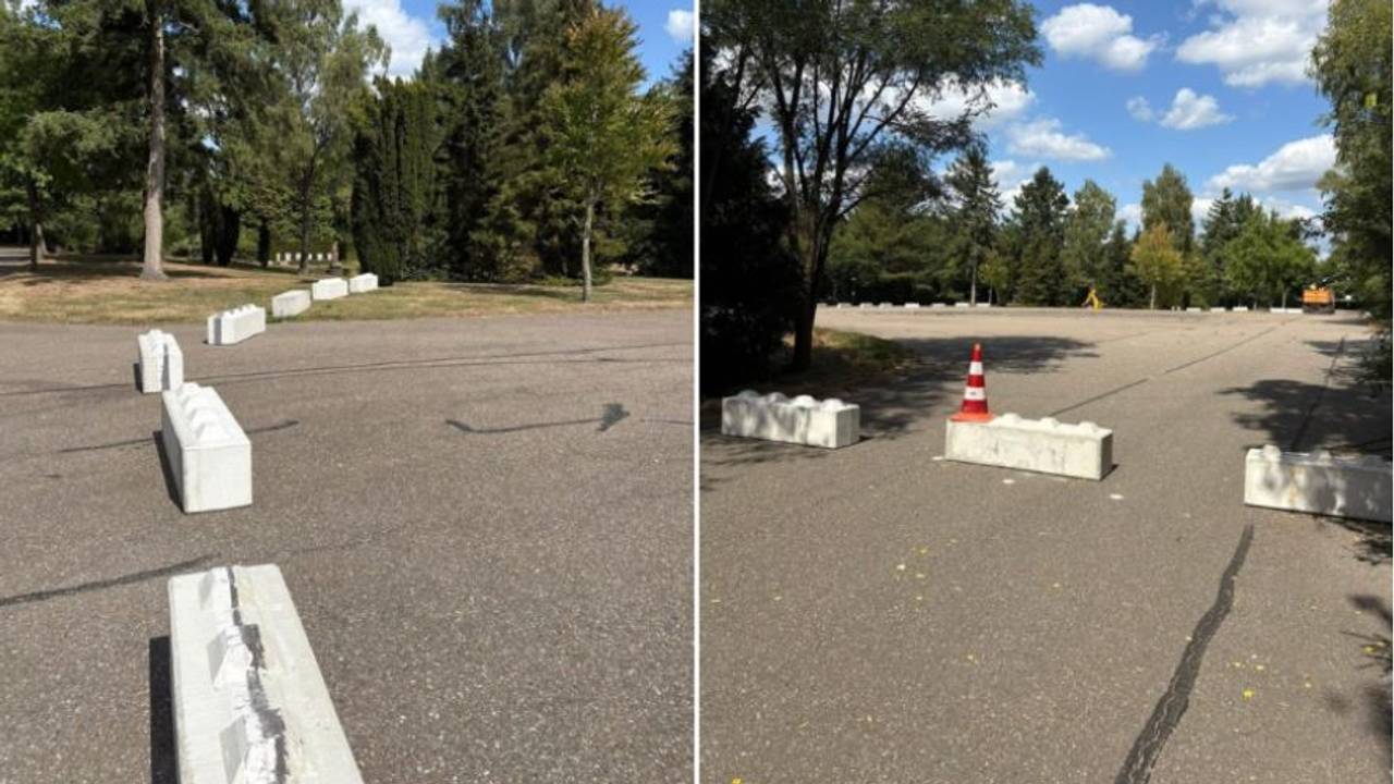 Betonblokken moeten nieuwe carmeetings voorkomen (foto: Cranendonck24).