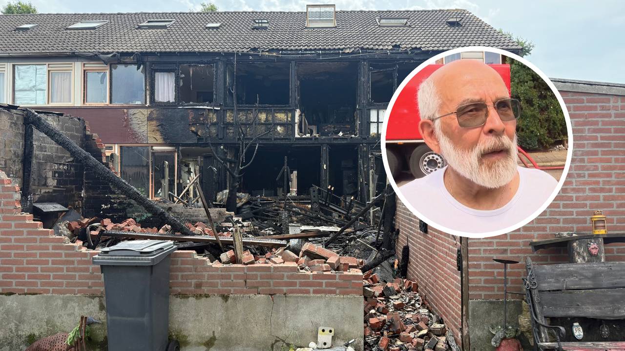 Buurtbewoner Joseph Fonk vertelt over de brand in zijn wijk (foto: Jos Verkuijlen).