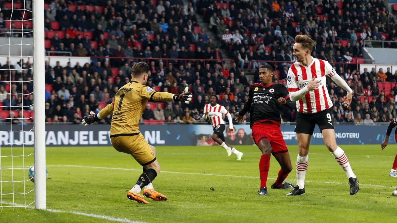 Luuk de Jong maakt de 1-0 voor PSV (Foto: ANP)
