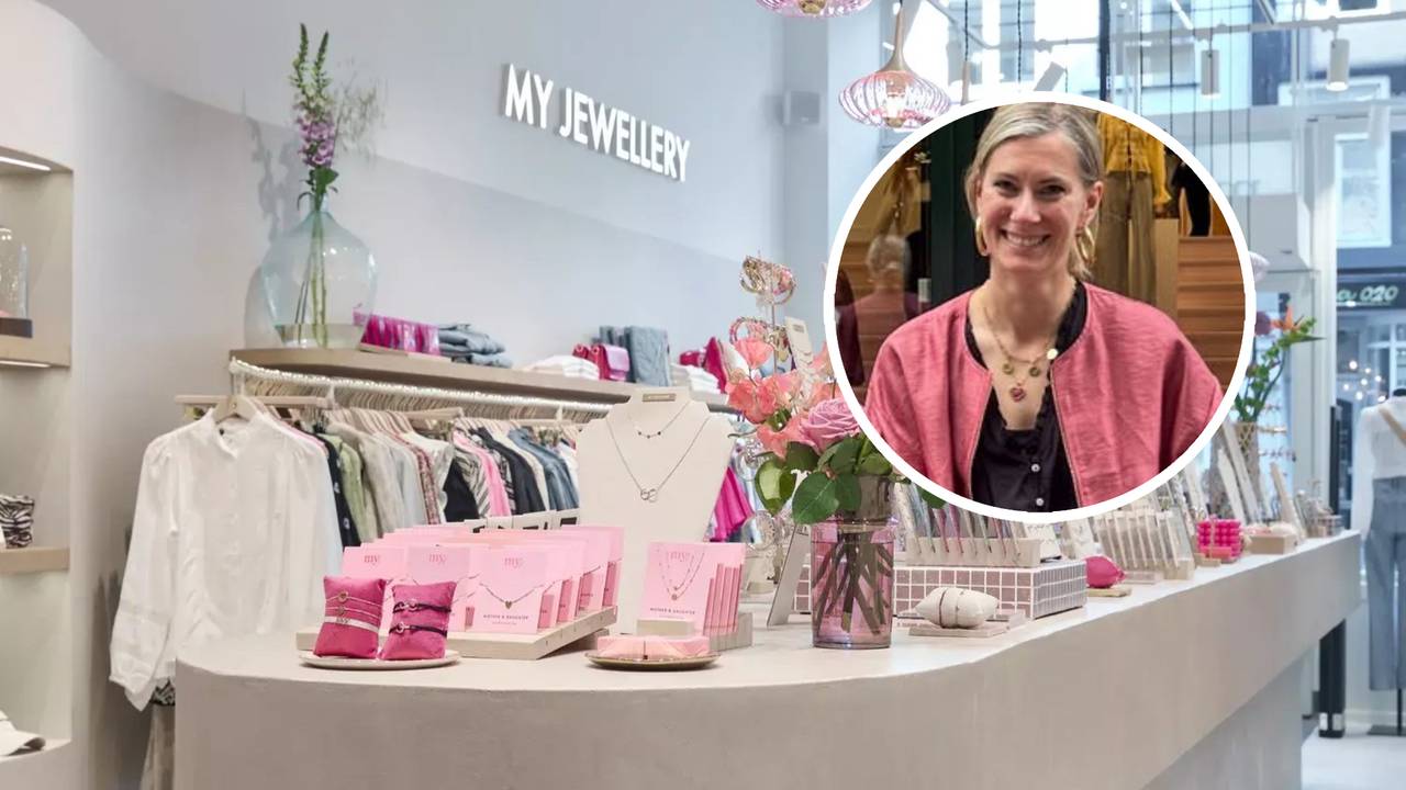 Het filiaal van My Jewellery in Amsterdam, rechts eigenaresse Sharon Hilgers.